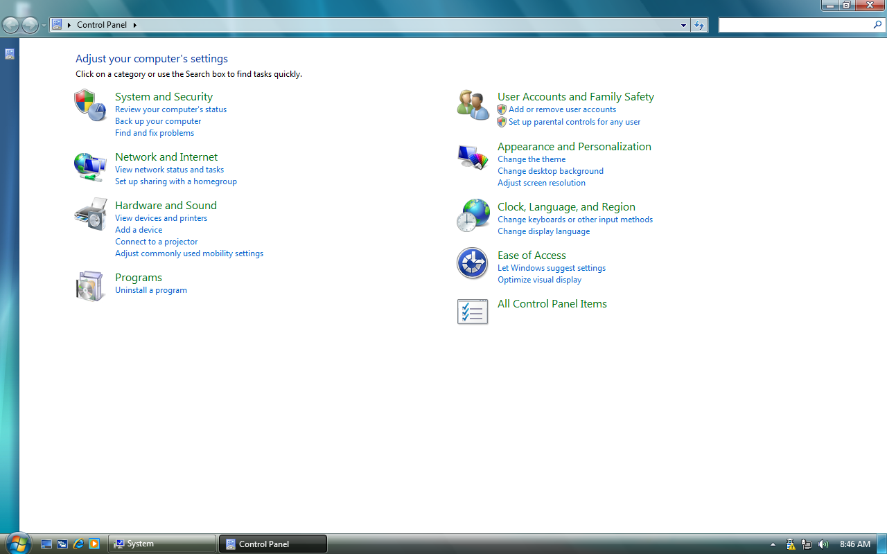 Microsoft Windows 7 Build 6801 Beta (DVD) Controlpanel1