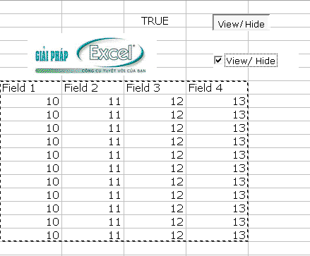 Điều khiển Conditional Formating bằng checkbox. Hack18-08