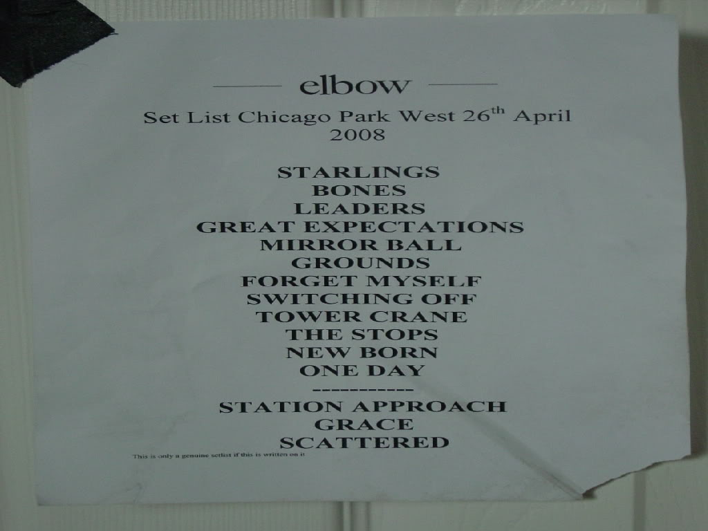 RESULT! Set list from Chicago show! Setlist2