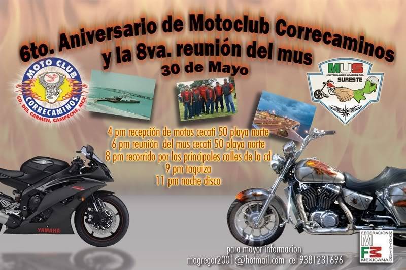 6to Aniversario del Motoclub Correcaminos Promocorre3