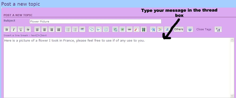 POSTING IMAGES ON YOUR FORUM MESSAGES - STEP BY STEP TUTORIAL ThreadPostcopy