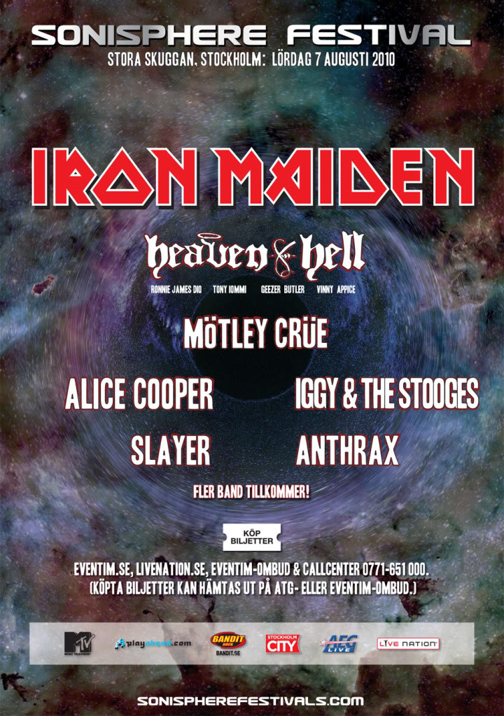 Sonisphere 2010 (Faith No More, Rammstein, Alice In chains, Slayer, Megadeth, se caen Anthrax y Heaven and Hell) Suecia