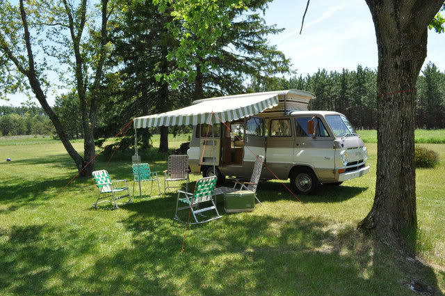 Rare Dodge 1969 A100 Travco Lark Vintage Camper A100Backyard007