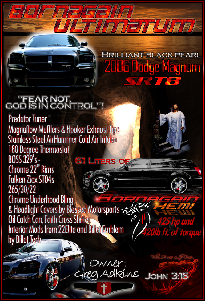 Custom Car Show Posters and 24" x 36" Prints - Samples BornagainultimatumPosterforViewing