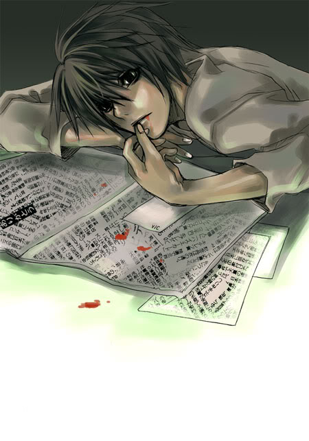         Deathnote_L_read_newspaper