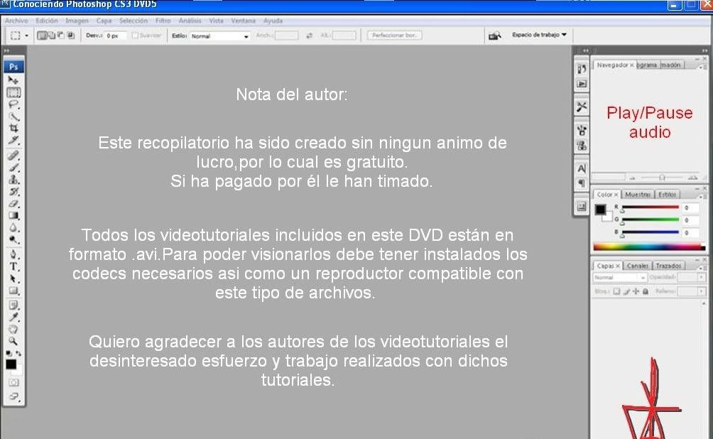 Aprendiendo Adobe Photoshop CS3(SPANISH) 5DVDs FULL videos Conociendoadobephotoshopcs3sp2