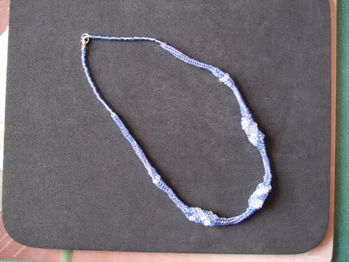 A few beads BlueBeadedNecklace