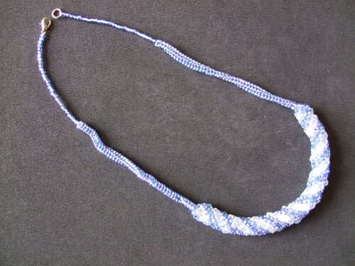 A few beads BlueChunkyNecklace