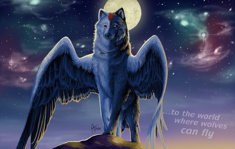 ~Slightly Darkened Angel~ FlyingWolf