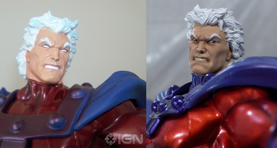 Kotobukiya Magneto Repaint Beforeafter