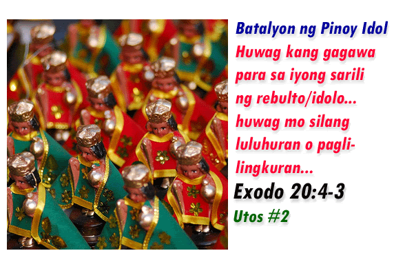 1 Cor. 10:10 mga rebulto raw pinamamahayan ng demonyo Idols4