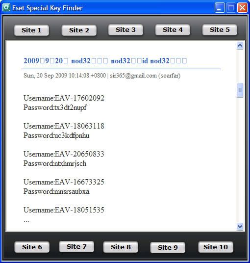 Eset SpeciaL Key Finder V.1 Keyeset