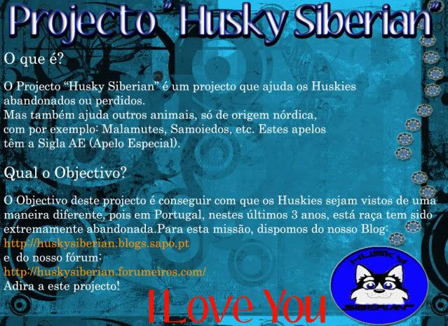 Blog: http://huskysiberian.blogs.sapo.pt Huskysiberian