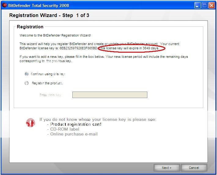 BitDefender Total Security 2008 With License 3650 Days LicenseKey