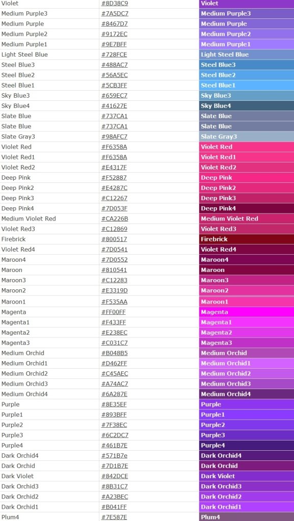 How to Change Your DN Sleeve Colors (Full HTML List) List3PurpleBluePink