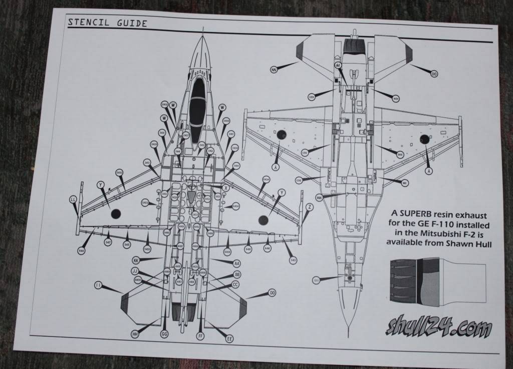 Dekaler; Mitsubishi F-2A/B från Leathernecks Decals, 1/48 IMG_1103