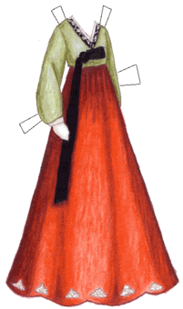 Hanbok (Geleneksel Kore Kıyafeti) World-korea-hanbok-greenred-small-t