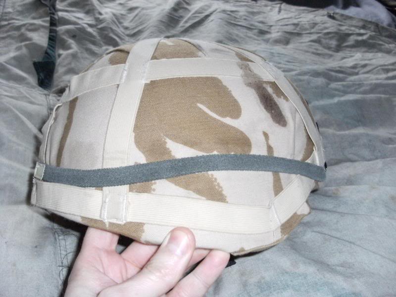 Supposed SAS issued US MSA Mich Helmet with tailored Desert DPM coverNVG Mount. DSCF0003_zps48179ccd