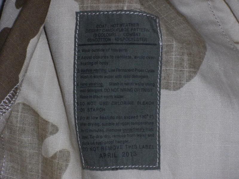 Unusual Desert Shirt,Sparse Type In US BDU Cut Made By Granthams UK Aprill 2013. DSCF0006_zps6dbc2c3c