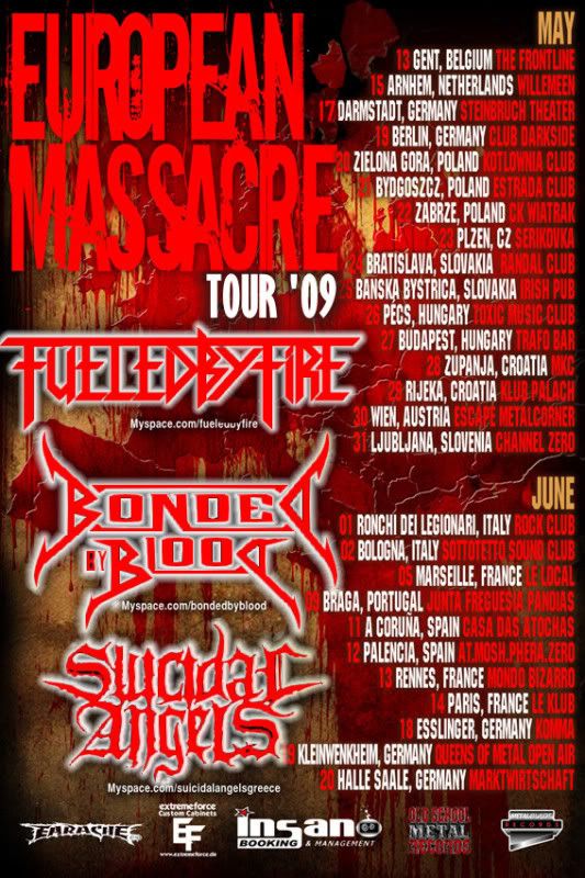 Mai-Juin 2009 - Fueled by Fire - European Massacre Tour EuroTourFlyer