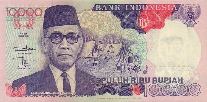 riwayat uang . . . IndonesiaP131d-10000Rupiah-19921997