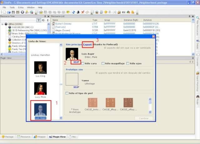 Tutorial para extraer y empaquetar sims desde el juego. Empaqu4