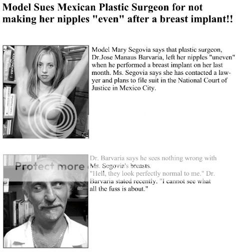 Model sues Mexican plastic surgeon Breast-1