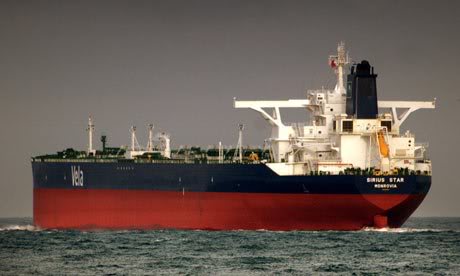 Pirates anchor hijacked supertanker off Somalia coast Ship-1
