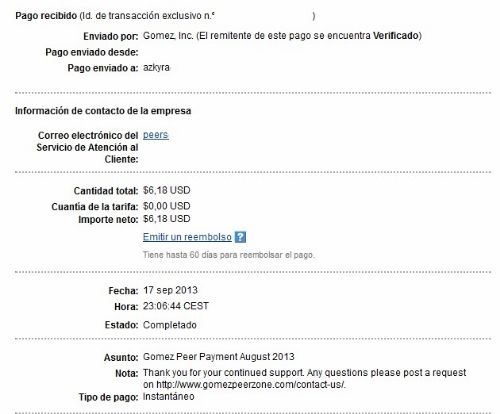 1º pago GomezPeer - $6,18 Pagogomezpeer01