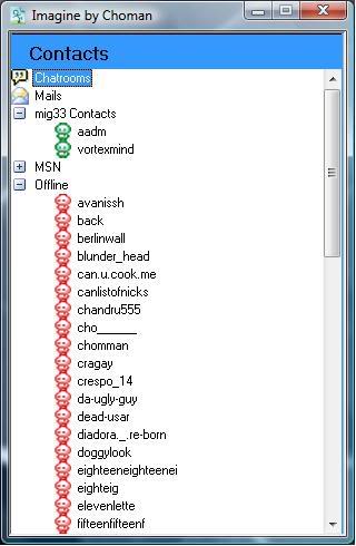 MIG33 Pc executable v1.4 Contacts