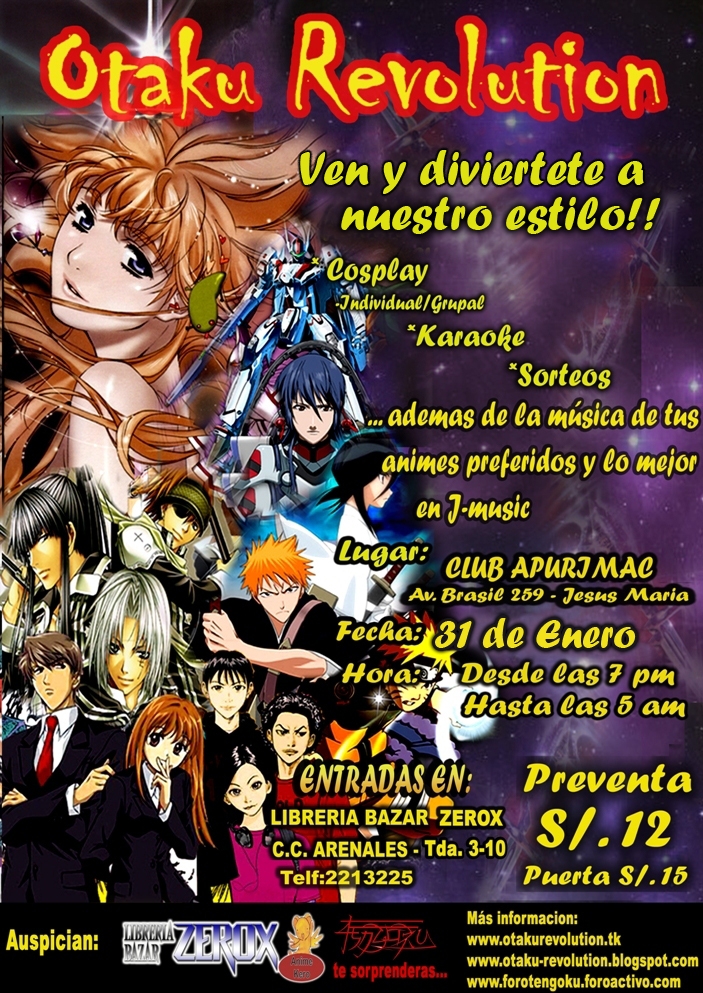 LISTA Y REUNION PARA EL OTAKUREVOLUTION DEL 31 ANOTATE Pekemuestra2