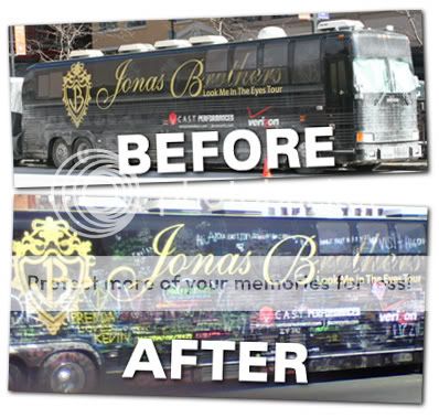 Las fans LOOKEAN el "Jobros Bus" Jonasbrothersbus