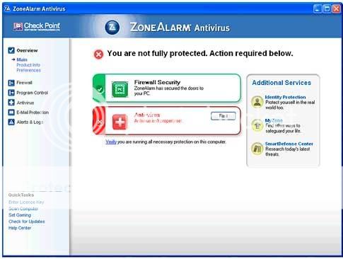 ZoneAlarm AntiVirus 8.0 Zone
