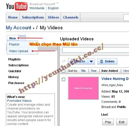 Hướng Dẫn Cách Đăng Kí Tài Khoản Tại Youtube.com Và Cách Up Video Lên Blog 6-3-20099-36-30AM