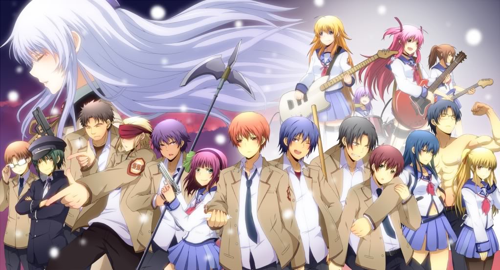 Top 25 Animes para quienes piensan que el anime es para niños Angel-Beats-All-Characters