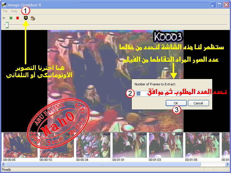  Image Grabber II لانتزاع الصور من الفيلم  4-8