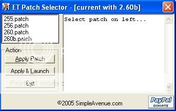 How to install W:ET with patches 2.6 + 2.6b Etpatchselector