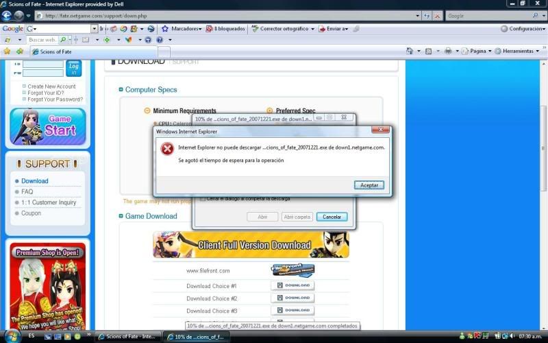 Problema al entrar y, kererlo descargar o.o Hhhhh