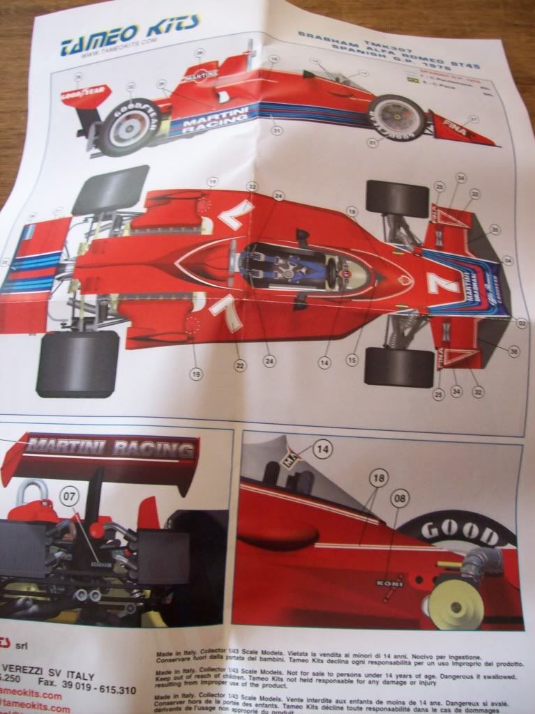 Brabham Alfa Romeo 1976 - 1/43 Tameo Kits BrabhamBT451976017