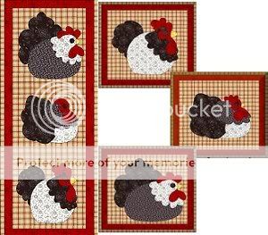 Gratis patronen (patchwork) ChickenDinner300