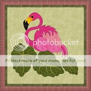 Gratis patronen (patchwork) Flamingo-1