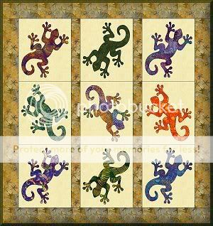 Gratis patronen (patchwork) Gecko1