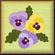 Gratis patronen (patchwork) Pansy