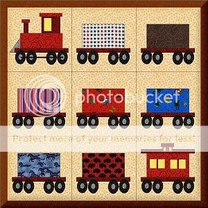 Gratis patronen (patchwork) Train