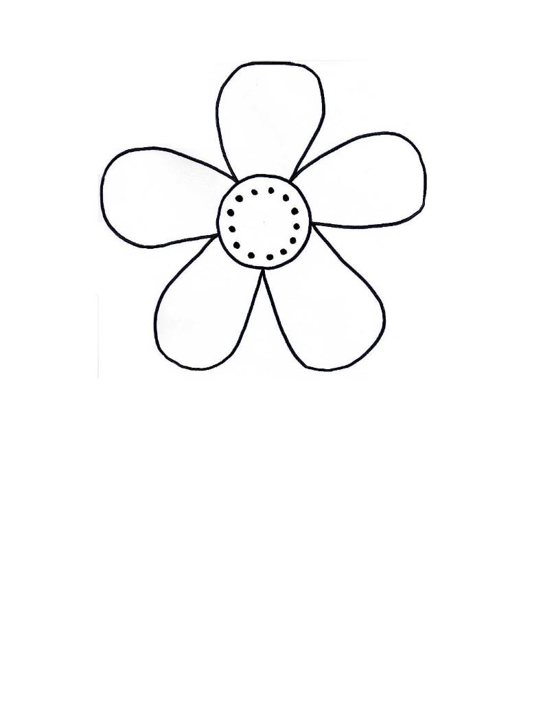 Bloemen maken (kinderen) Flower-craft-template1