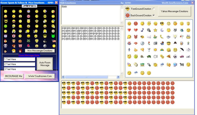 Room Spammer and Yahoo,Msn Emotions Sender By RMH Sender-1