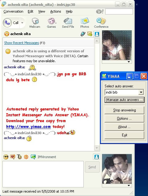 YIMAA - Yahoo Instant Messenger Auto Answer Yimaa-1