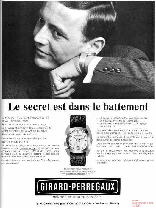 Grand concours MDP: Detour de pub 1969girard-perregaux