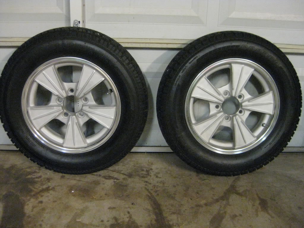 15 x 4 Radir wheels with tires.  Old school Wheels002