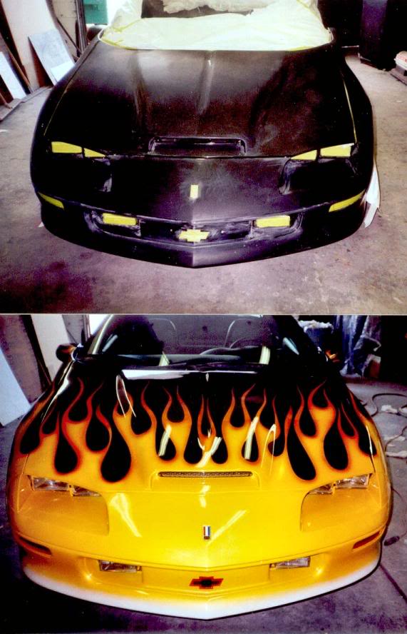 My 2nd Attempt at True Flames Let me have it NICK! Beforeaftercamaro